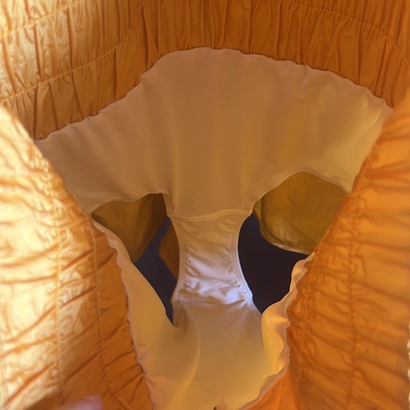 FP Movement Way Home Runsie Romper Marigold Yellow Medium. - Picture 8 of 9